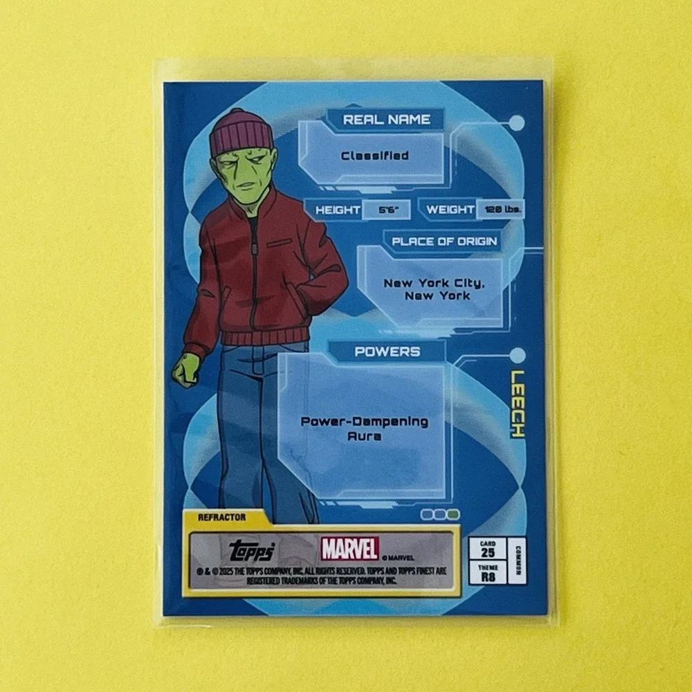 2025 Topps Finest‎ Marvel Leech #25 Refractor Destroyers Common Card